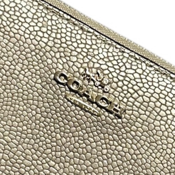 Coach Gold Textured Wallet - Picture 14 of 15